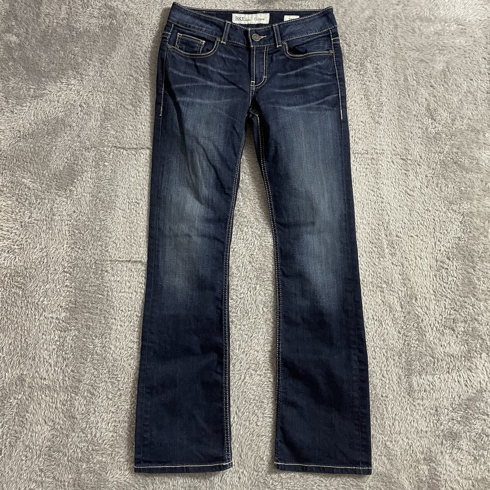 Buckle Women's Boot Cut Jeans - Dark Blue